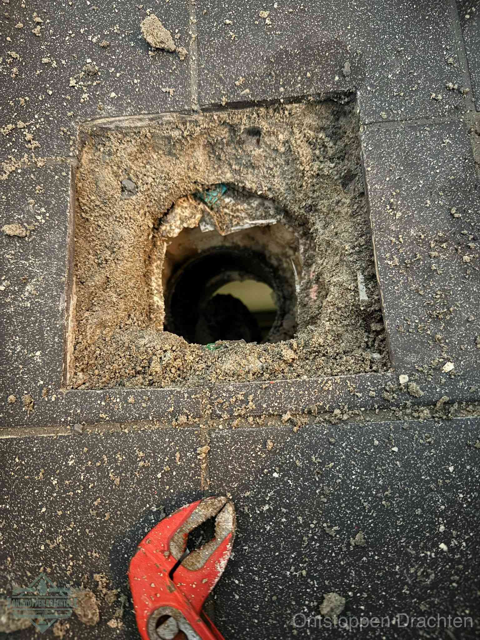 Rioolputje erfgrens eigendom in Drachten